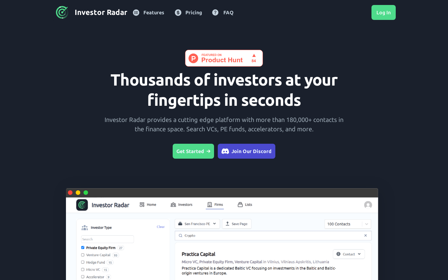 Investor Radar